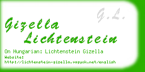 gizella lichtenstein business card